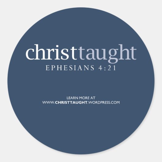 Rond Sticker Christ-Taught (Devant)