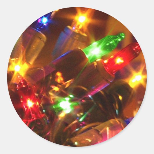 Rond sticker Christmas Lights (Devant)