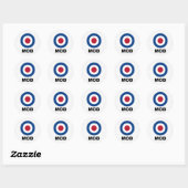 Rond Sticker cible de mode 60 (Feuille)