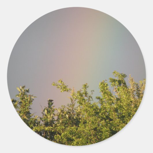 Rond Sticker Ciel Arc-en-ciel (Devant)