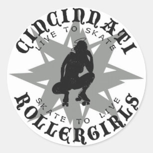 Rond Sticker Cincinnati Rollergirls