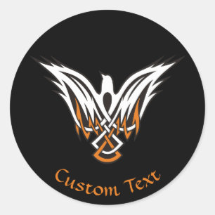 Rond Sticker circulaire classique aux oiseaux celtiques