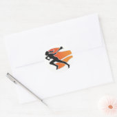 Rond Sticker circulaire Flames Lacrosse (Enveloppe)