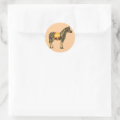 Rond Sticker Circus Zebra (Sac)