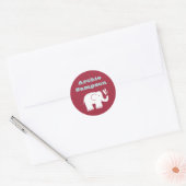 Rond Sticker Cirque Eléphant (Enveloppe)