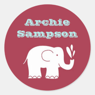 Rond Sticker Cirque Eléphant