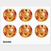 Rond Sticker Citrine Orange (Feuille)