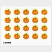 Rond Sticker citrouille (Feuille)