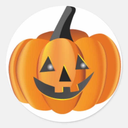 Rond Sticker citrouille Halloween (Devant)