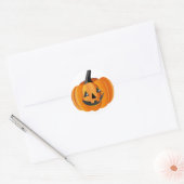 Rond Sticker citrouille Halloween (Enveloppe)