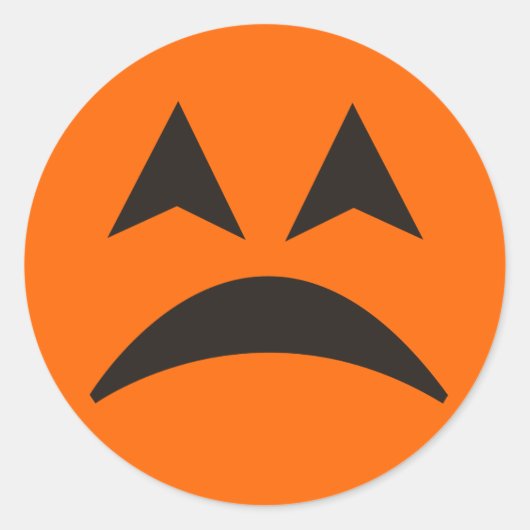 Rond Sticker Citrouille Halloween 10 (Devant)