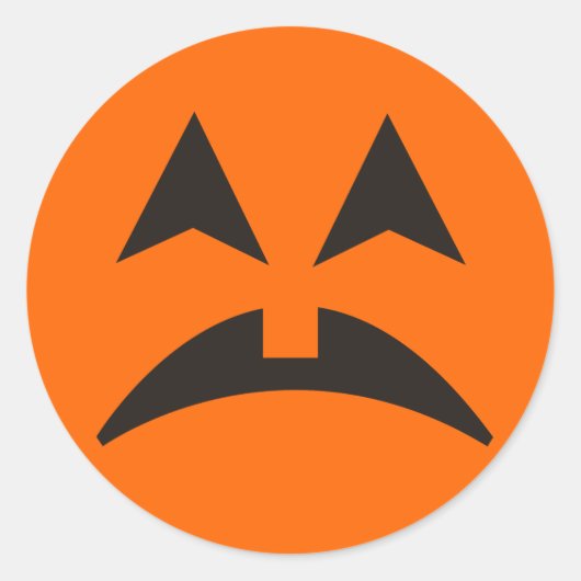 Rond Sticker Citrouille Halloween 12 (Devant)