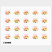 Rond Sticker Citrouille rustique Thanksgiving (Feuille)