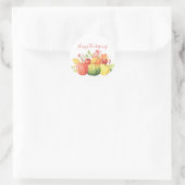 Rond Sticker Citrouille rustique Thanksgiving (Sac)