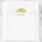 Rond Sticker Citrus Lemon à thème Merci Favoriser (Sac)