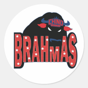 Rond Sticker clair de Chino Valley Brahmas
