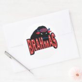 Rond Sticker clair de Chino Valley Brahmas (Enveloppe)