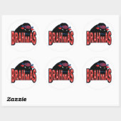 Rond Sticker clair de Chino Valley Brahmas (Feuille)