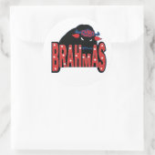 Rond Sticker clair de Chino Valley Brahmas (Sac)