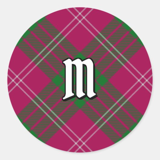 Rond Sticker Clan Crawford Tartan Classic Round (Devant)
