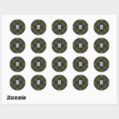 Rond Sticker Clan Fraser Classic Round Chasse (Feuille)