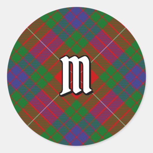 Rond Sticker Clan Fraser Tartan Classic Round (Devant)