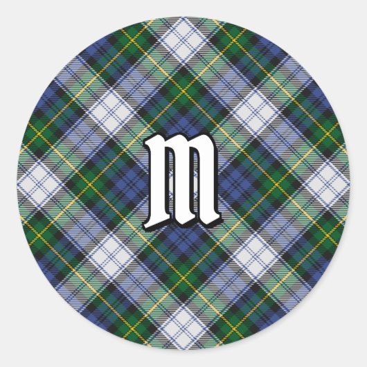 Rond Sticker Clan Gordon Tress Tartan Classic Round (Devant)