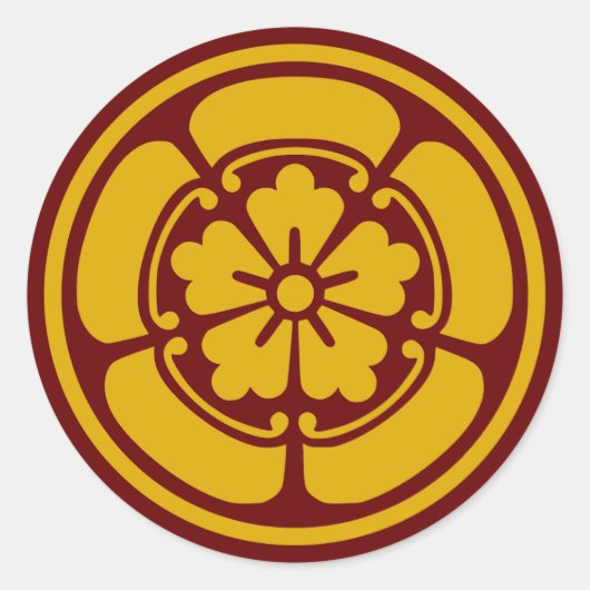 Rond Sticker Clan Oda Crest (Kamon) Classic Round (Devant)