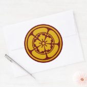 Rond Sticker Clan Oda Crest (Kamon) Classic Round (Enveloppe)