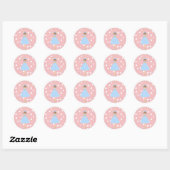 Rond Sticker Clara Design Classic Round Sticker (Feuille)