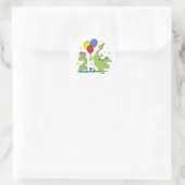 Rond Sticker Classic 2 Anniversaire Dino (Sac)