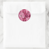 Rond Sticker Classic Pink Peonies Clusters (Sac)