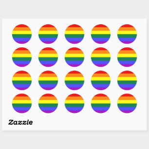 Rond Sticker Classic Rainbow LGBT Pride