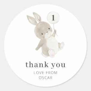 Rond Sticker Classic Round Balloon Bunny