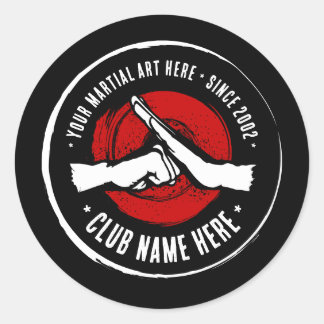 Rond Sticker Classic Round Club Martial Arts Club