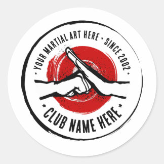 Rond Sticker Classic Round Club Martial Arts Club