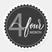 Rond Sticker Classic Round de 4 mois (Devant)