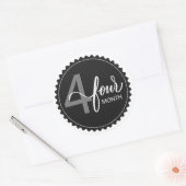 Rond Sticker Classic Round de 4 mois (Enveloppe)