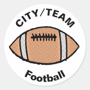 Rond Sticker Classic Round de Football Personnalisable