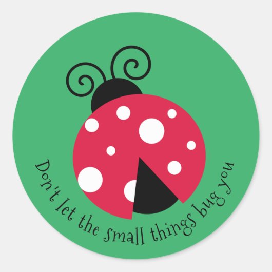 Rond Sticker Classic Round Design Ladybug (Devant)