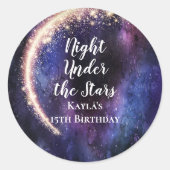 Rond Sticker Classic Round Night Under the Stars (Devant)