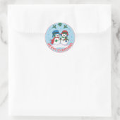 Rond Sticker Classic Round Snowman (Sac)