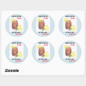 Rond Sticker classique à base de thé sucré (Feuille)