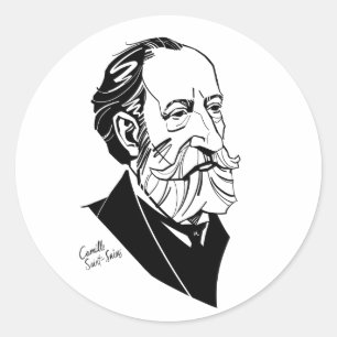 Rond Sticker classique à ronds Claude Debussy