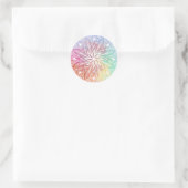 Rond Sticker classique Arc-en-ciel Pastel (Sac)