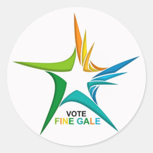 Rond Sticker classique de l'élection générale d'Irlande