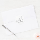 Rond Sticker classique de mariage Monogramme Favor (Enveloppe)