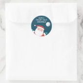 Rond Sticker classique de Noël de volleyball (Sac)