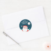 Rond Sticker classique de Noël de volleyball (Enveloppe)