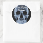 Rond Sticker classique du logo crâne (Sac)